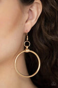 Gold circle dangle
