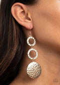 Hammered long dangle