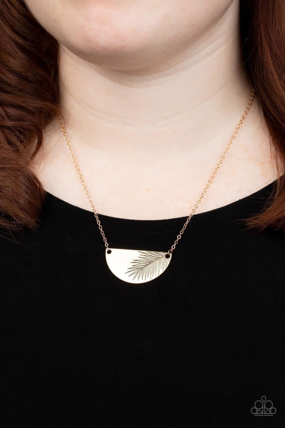 Gold palm leaf