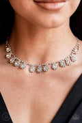 White rhinestone choker