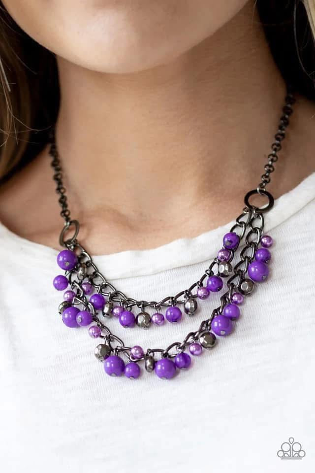 Purple & gunmetal